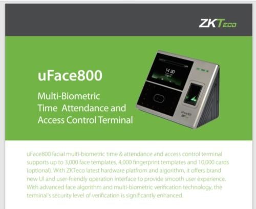 جهاز بصمة اصبع و وجه حضور و انصراف UFace800