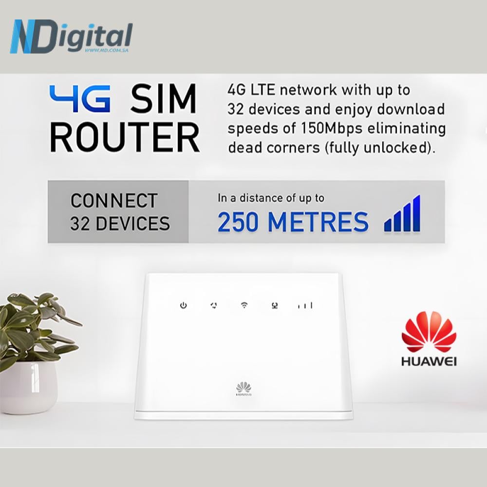 راوتر هواوي يدعم جميع الشرائح 4G LTE 150 Mbps Mobile Wi-Fi Router