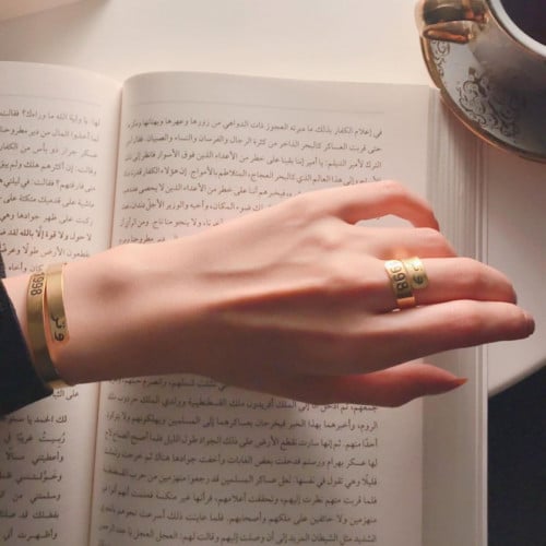 طقم خاتم مع الاسواره بالاسم والتاريخ
