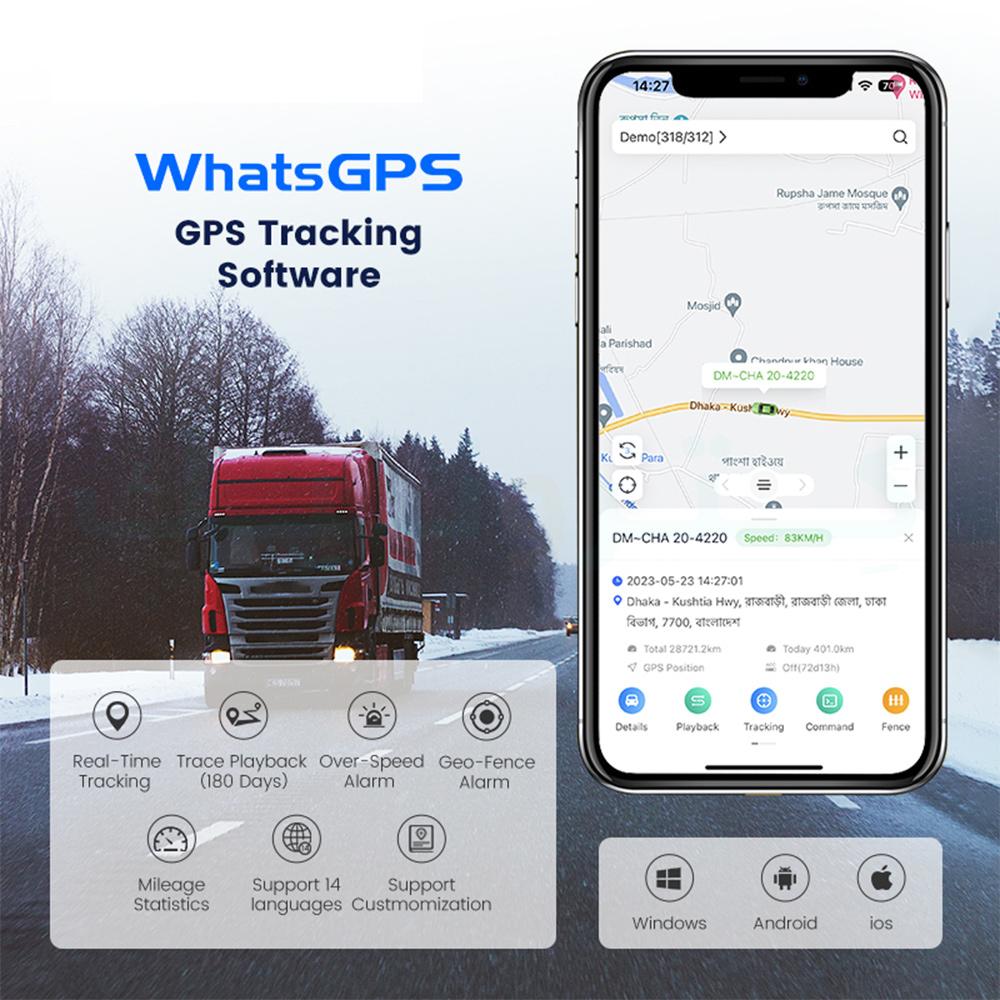 جهاز تعقب  SEEWORLD W15L GPS -عبر الإنترنت 4G عمر بطارية أطول- كترونيك