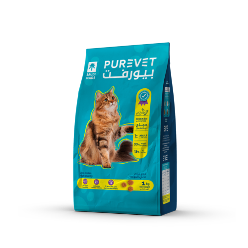 بيورفت طعام جاف بالدجاج للقطط البالغة 3kg