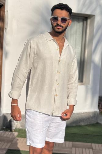 قميص بيج كريمي - Creamy Beige Shirt