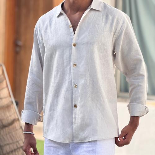 قميص بيج لؤلؤي - Pearl Beige Shirt