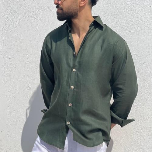 قميص زيتي - OLIVE GREEN