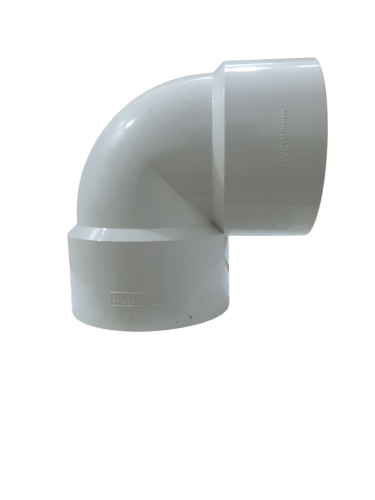 كوع بلاستيك ابيض 4 بوصه PVC ضغط 110 وطني