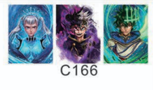 ميدالية بلاك كلوفر ثلاثية الابعاد - black colver 3D Keychain