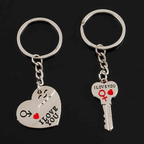 ميدالية مفتاح قلب - lovers key Keychain