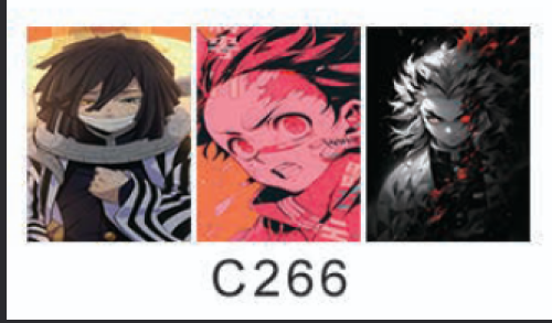 ميدالية قاتل الشياطين ثلاثية الابعاد - demon slayer 3D Keychain