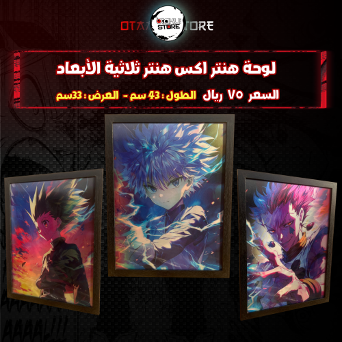 لوحة هنتر اكس هنتر ثلاثي الابعاد- 3D Hunter X Hunter wall pantel