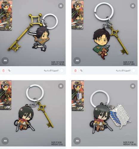 ميدالية هجوم العمالقة - Attack on Titan Keychain