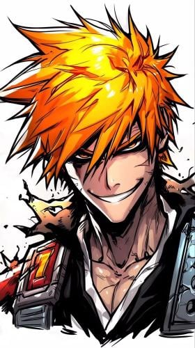 ستيكر معدنى لاصق للجوال (ايتشيغو)