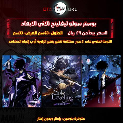 بوستر سولو ليفلينج ثلاثي الابعاد - SOLO LEVLING 3D Poster