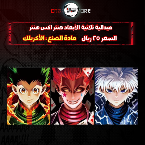 ميدالية ثلاثي الابعاد هنتر اكس هنتر - Hunter X Hunter 3D Keychain