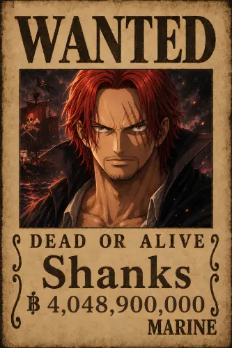 بوستر  شانكس - Shanks Wanted Poster