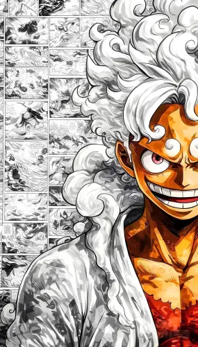 بوستر لوفي قير 5 - Luffy Gear 5 Poster