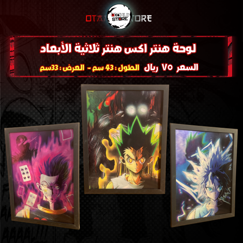 لوحة هنتر اكس هنتر ثلاثي الابعاد- 3D Hunter X Hunter wall pantel