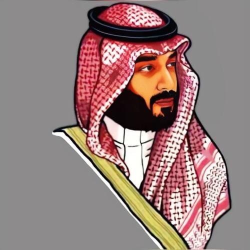 ستيكر معدنى لاصق للجوال ( الامير محمد بن سلمان )