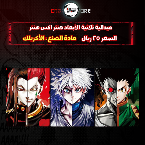 ميدالية ثلاثي الابعاد هنتر اكس هنتر - Hunter X Hunter 3D Keychain