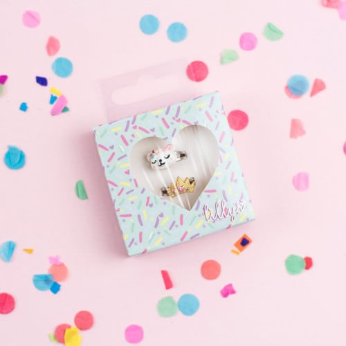 مجموعة خاتمين للاطفال ( دب وتاج )