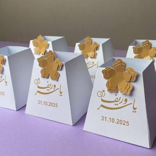 بوكس مناديل | ورد ذهبي