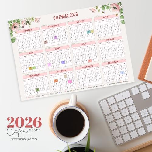 تقويم جداري 2026