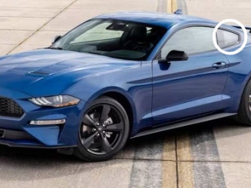 زجاج خلفي جهة السائق موستنق 2015-2023 Mustang Coup...