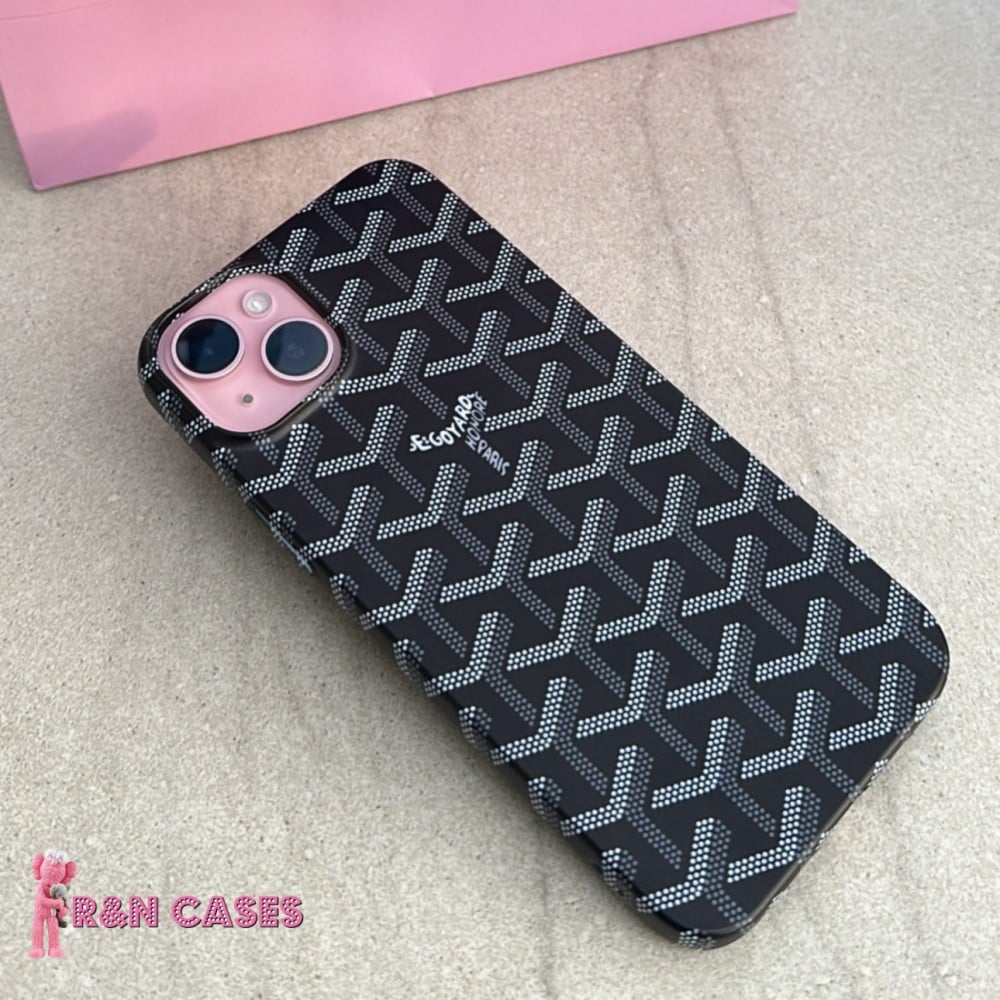 Black Goyard mobile cover mobile covers iPhone covers randncases