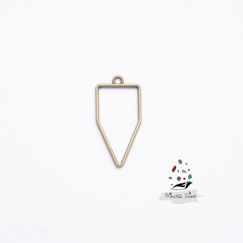 379 - تعليقة شكل مضلع لون برونزي