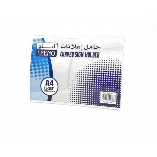 حامل إعلانات عرضي لينو A4 مائل