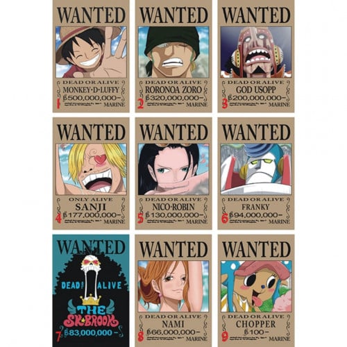 صورة جدارية (بوستر) ون بيس وانتد Wanted Poster One...