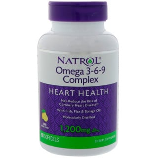 أوميغا 3 Complex الثلاثي   3-6-9 بنكهة الليمون- عدد90 كبسولة طرية Omega3