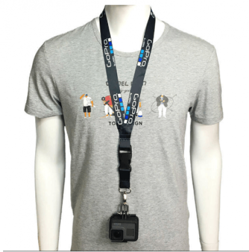 حزام الكاميرات الرياضية يعلق على الرقبة مزود بمشبك