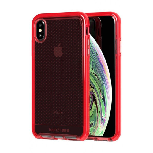 غطاء تيك 21 للايفون اكس والايفون اكس اس ايفو شيك - احمر
