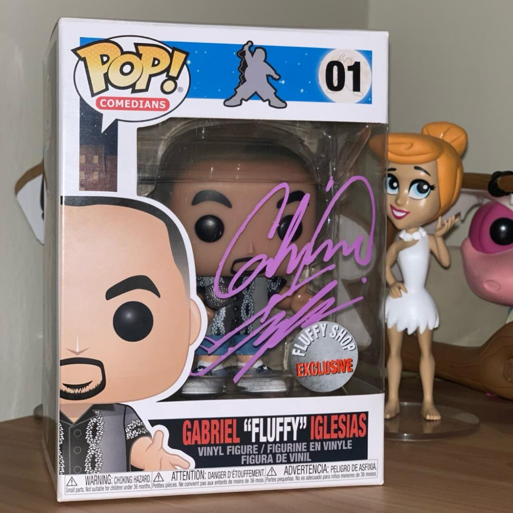 fluffy funko pop signed