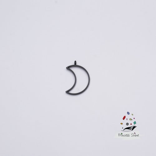 168 - تعليقة شكل هلال لون اسود