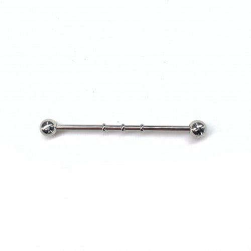 14g Notched Industrial Barbell