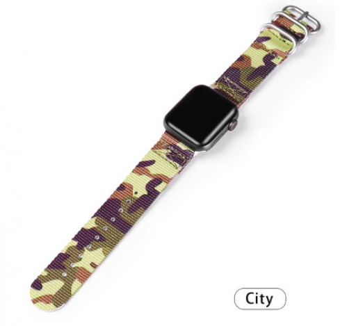 سوار جيشي سهول نايلون ساعة ابل Army City nylon str...