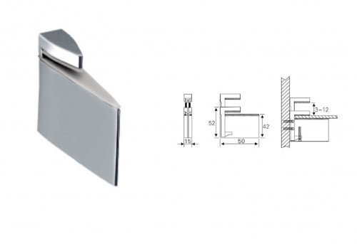 حامل زجاج لون كروم