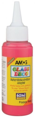 الوان زجاج  60مل اموس  كوري  احمر