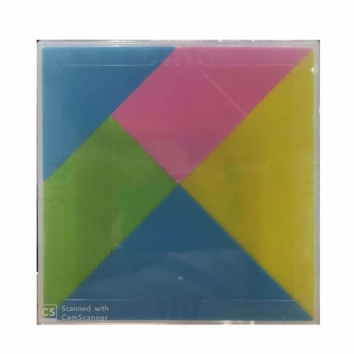 القطع السبعة بلاستيك في علبة