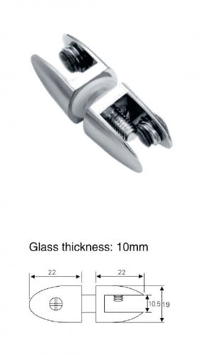 حامل زجاج لون كروم 10 ملي