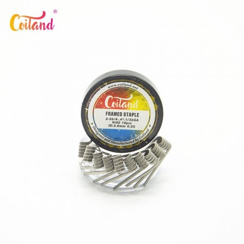 Coiland Framed Staple Ni80 Pre-built Coils 10pcs/pack 0.2Ω
