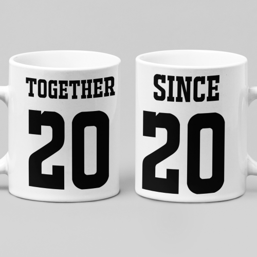 طقم أكواب together since مع إمكانية اختيار التاريخ
