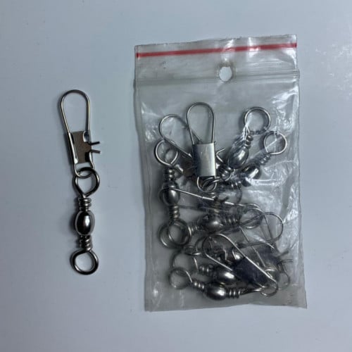 مدور مع مشبك للخيط والسنارة ستيل مقاس 4