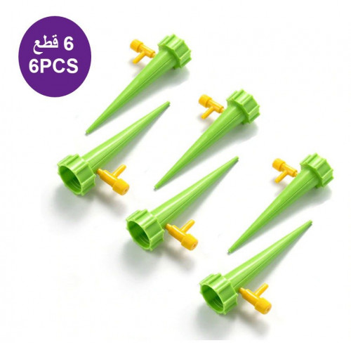 6 قطع شوكات الري بالتنقيط باللون الأخضر