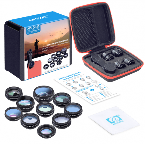 عدسات تركب على كاميرات الهواتف الذكية 10 في 1