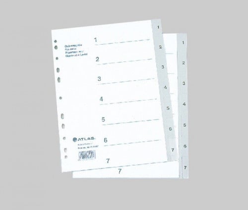Atlas Plastic Divider A4 1-7 Bx=36st