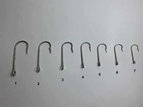 هوك سنانير مقاسات مختلفة عدد 100 سنارة في العلبة