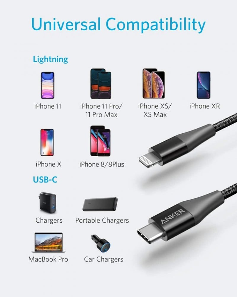 PowerLine II USB C to Lightning Cable