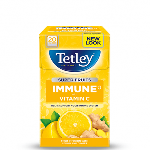 شاي سوبر فروت Tetley بالليمون والزنجبيل